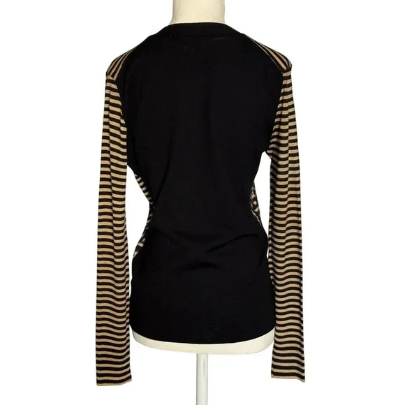 Tory Burch Womens Light Knit Wool Striped Cardigan Size Small - Picture 2 of 7